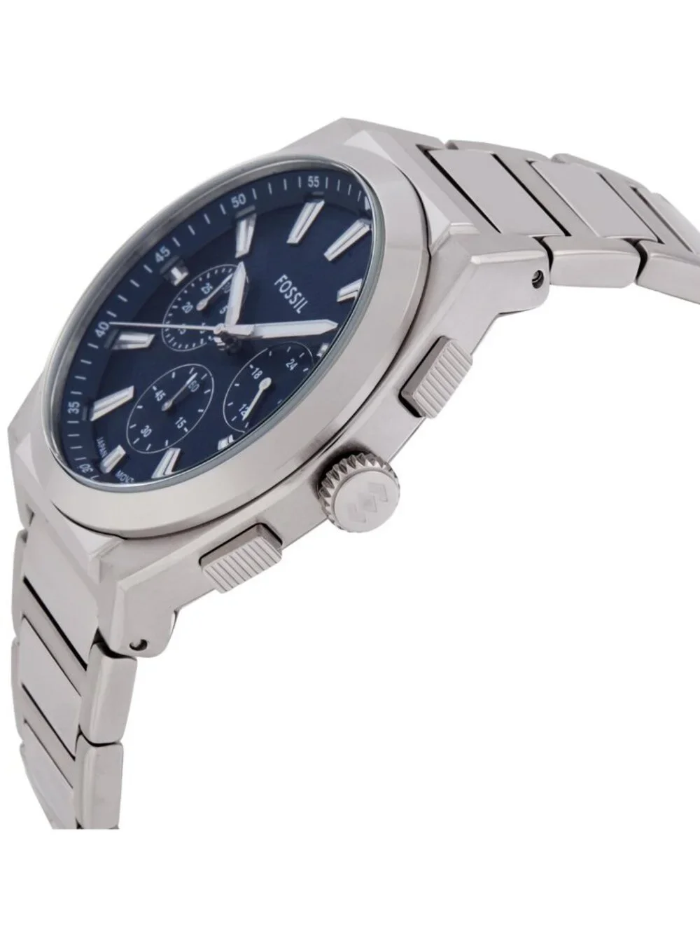NWT Fossil Everett Chronograph Quartz Blue Dial Men's Watch